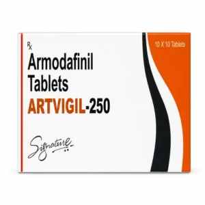 Artvigil 250 mg Armodafinil tablets pack for daytime sleepiness and wakefulness support